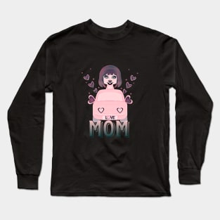 cute animal love mom Long Sleeve T-Shirt